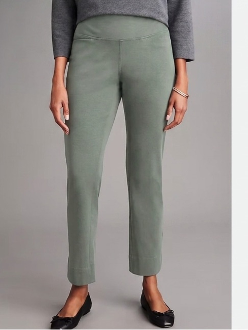 J. Jill Smooth-Fit Knit Jeans in English Ivy Size L NWT